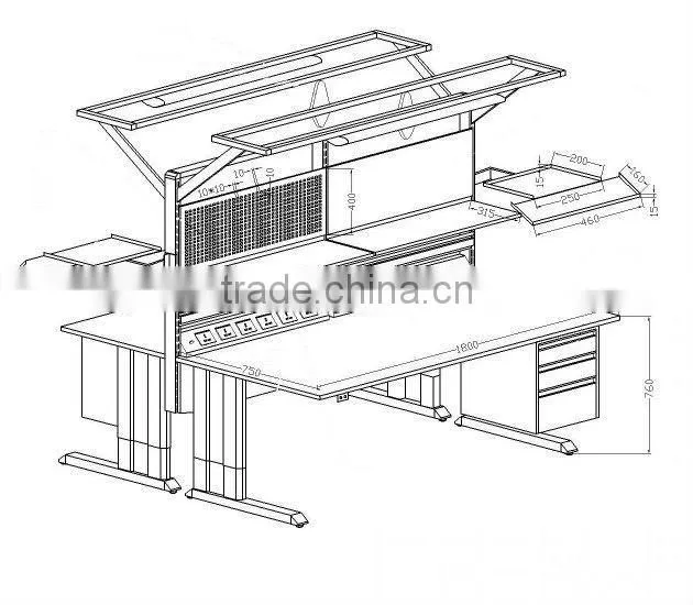 antistatic furniture rywl heavy duty anti-static workbench