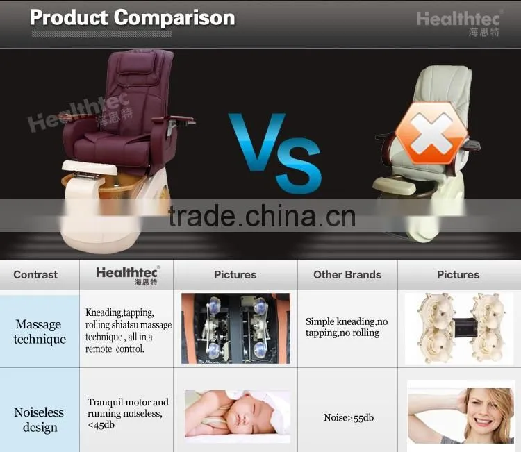 luxury glass bowl pedicure spa massage chair for nail salon