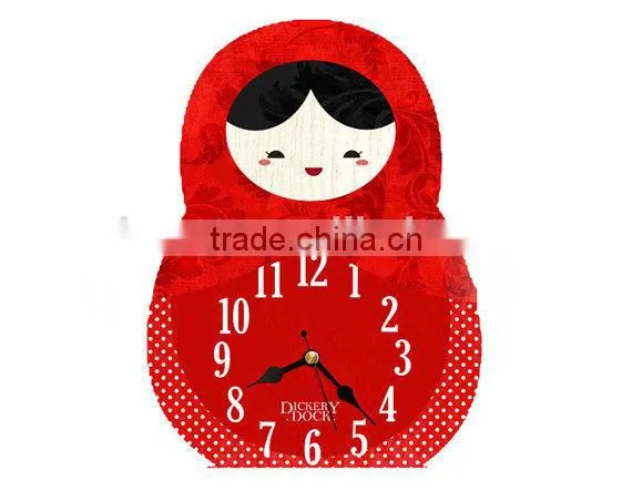 New design tumbler style wooden wall clock for home deco