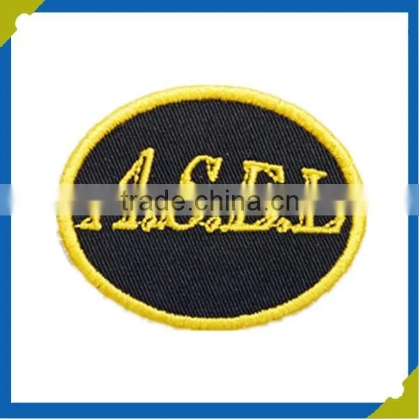 high quality sew on embroidery letter patches for hat