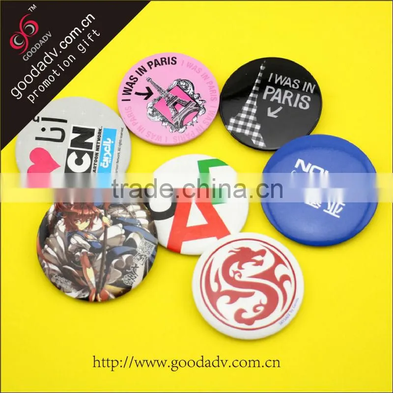Any color tinplate OEM production teen rank badge / button badge pin