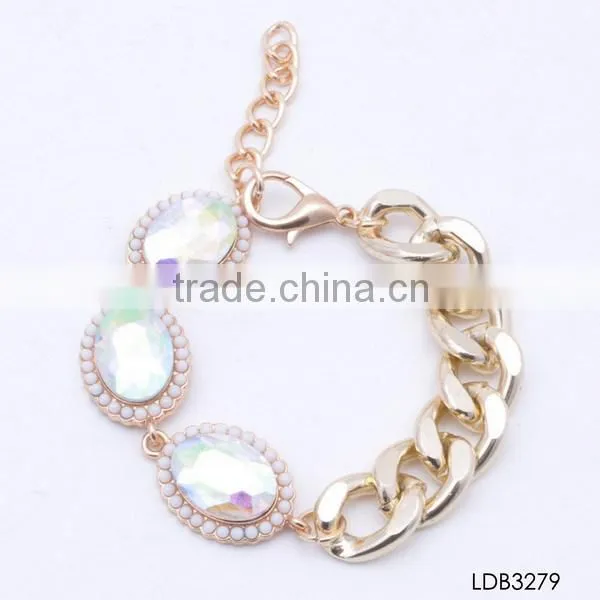 2014 latest jewelry mother bracelet with color rhinestone