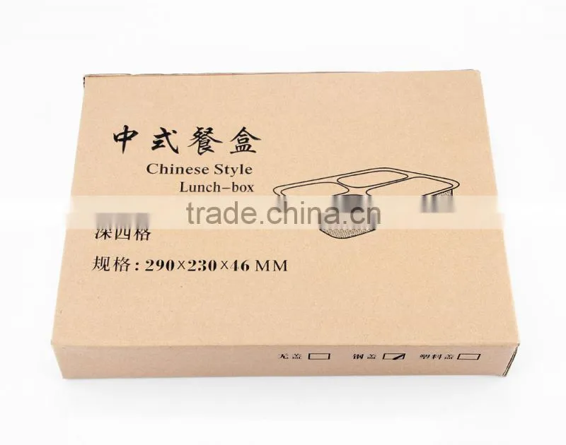 stainless steel lead and bpa free dinner square thick plate with cover for hotel 2015