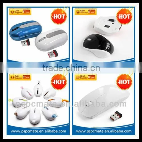 Cheapest computer optical wireless mouse/retractable wired mouse ultra slim mouse with LED that lights up your logo