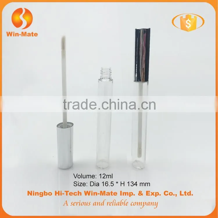 hot-selling clear electroplate bright 134*16.5mm lip gloss cosmetic empty packaging