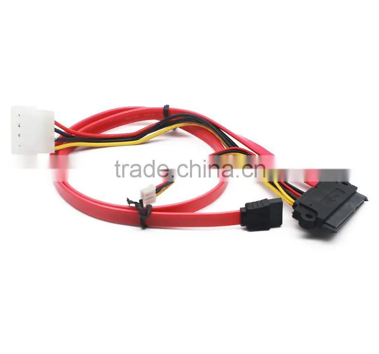 7+15 pin female sata cable to 7 pin female serial ATA cable with 4 pin big and small 4 pin power cable