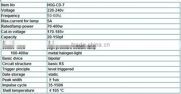 Electric igniter For sodium lamp 70-400w ignitor with cheap price