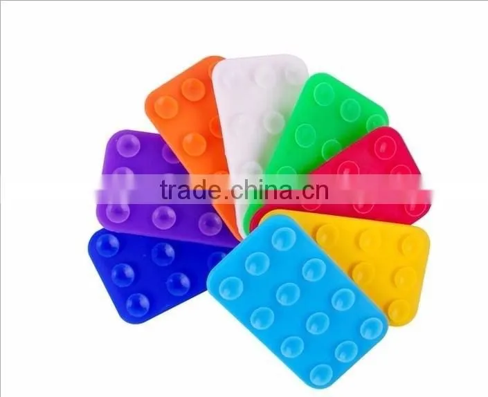 smart phone sucker/silicone phone sucker stand on the wall