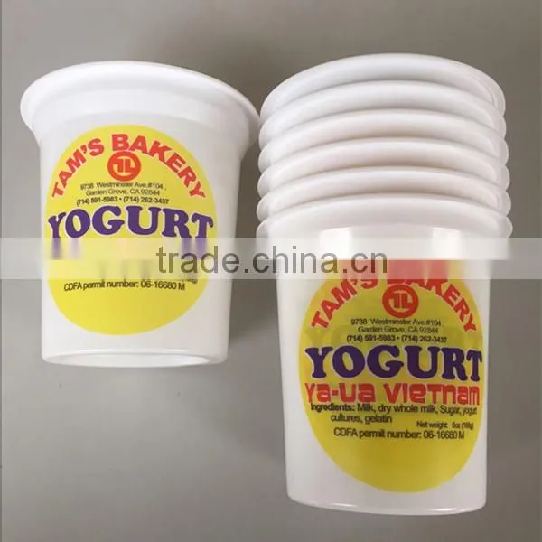 Hot sale yogurt cup, PP yogurt cup, PS yogurt cup with printing