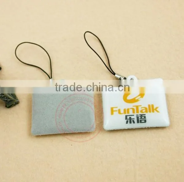 wholesale pvc mobile phone cleaner, mobile screen cleaner, pendant