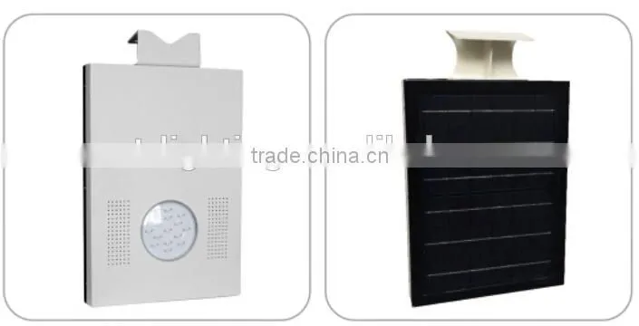 New style Integrated solar led street light 8W 12VDC with 5 years warranty with PIR Sensor for Garden lighting