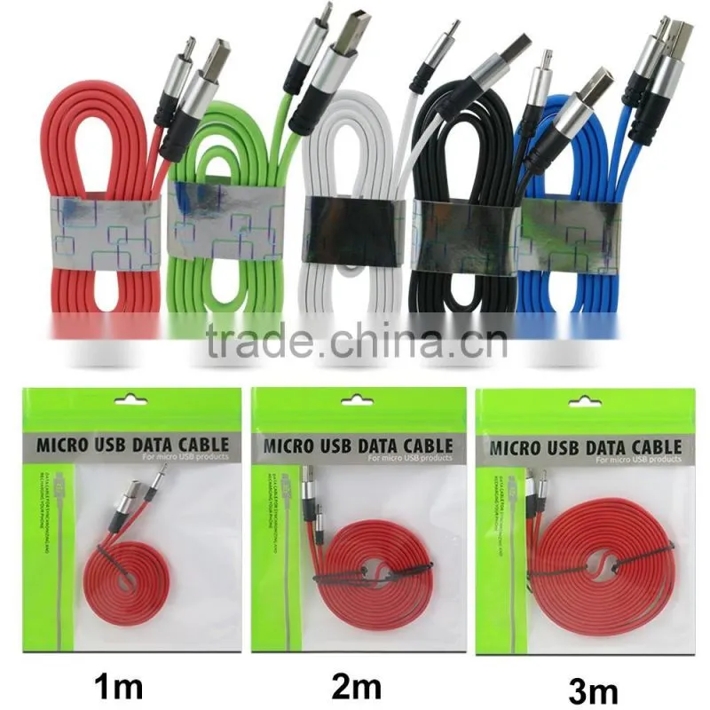 Colorful Micro USB Cable Fast Charge 5V2A cord Quick Data Sync for Android Mobile Phone Samsung