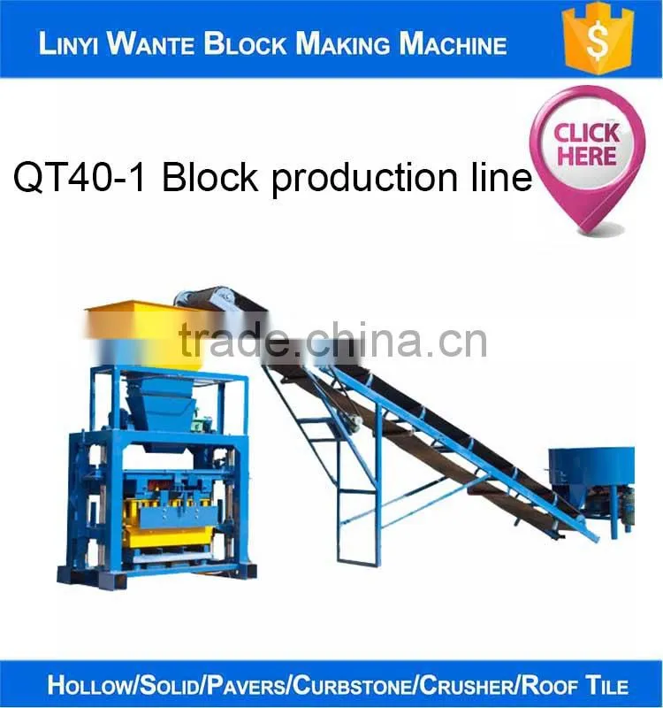 2015 Linyi Wante QT4-24 brick block making machine