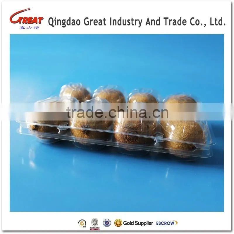 Clear Plastic Kiwi Fruit Packaging Plastic Box PET plastic packing container