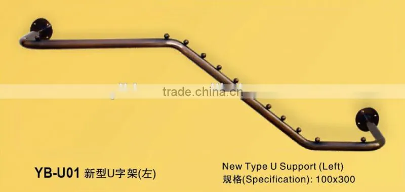 YB-U01 new type D rail chrome plated wall clothes racks