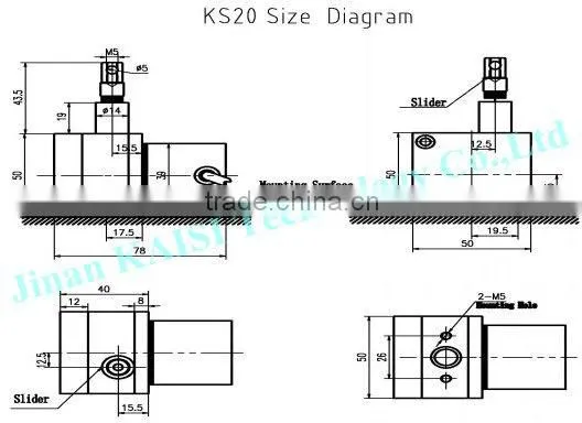 High quality Low price Professional Manufacture KS20-800-420A 4...20mA current output Linear position sensor