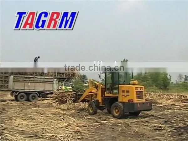 Powerful function 4 wheels sugarcane loader/combine sugarcane wheel loader/mini sugarcane grab loader ZLG16