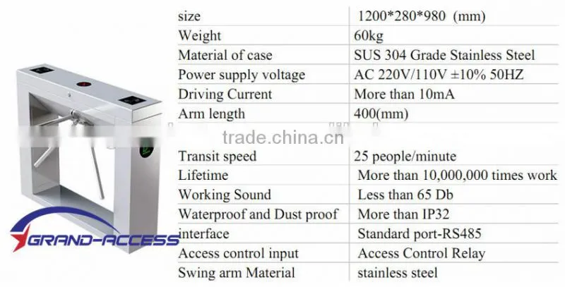 Turnstile access control tripod Turnstile for supermarket GAT-101A