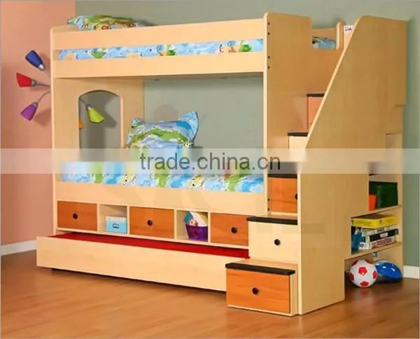 easy cleaning double wooden bed