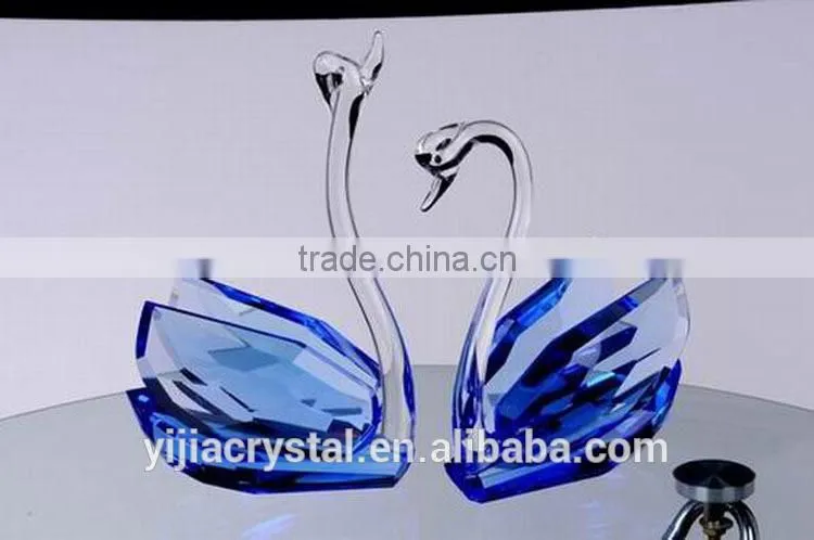 2015 new design mix colors best seller factory directly sale crystal couple swan for wedding gift