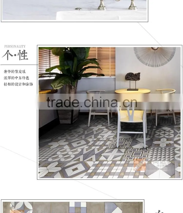 20x20cm porcelain rustic bathroom tile design metal glazed decorative kitchen wall floor tile