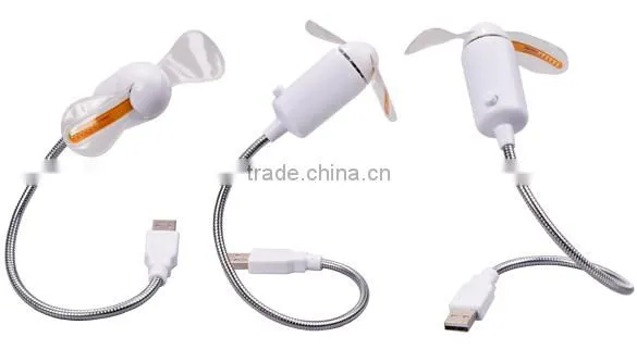 Creative Mini Flexible LED Display Clock Mini Usb Fan With Switch SV025967