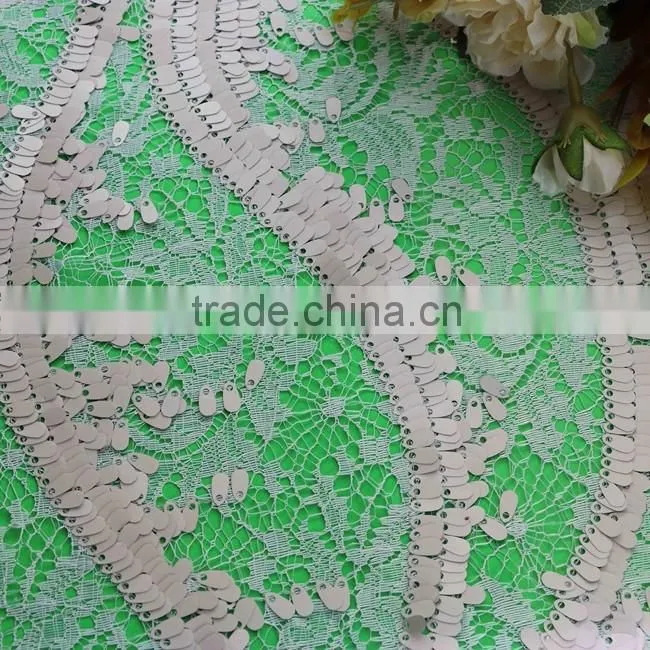 embroidery sequin begie color sequin net embroidery fabric sequin lace french lace with sequins