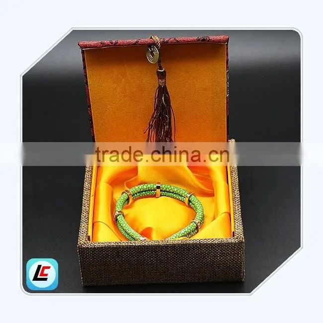 green genuine sting ray bracelet for women