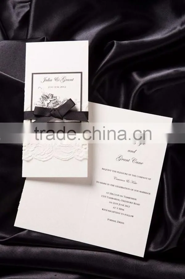 2016 newmengxing unique handmade wedding invitation lace fans, lace wedding invitations