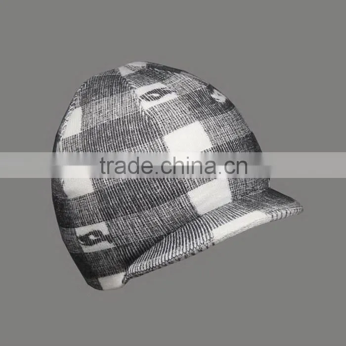 CUSTOM 3D PRINTING FLAT BRIM KNITTED WINTER HAT WHOLESALE LOGO