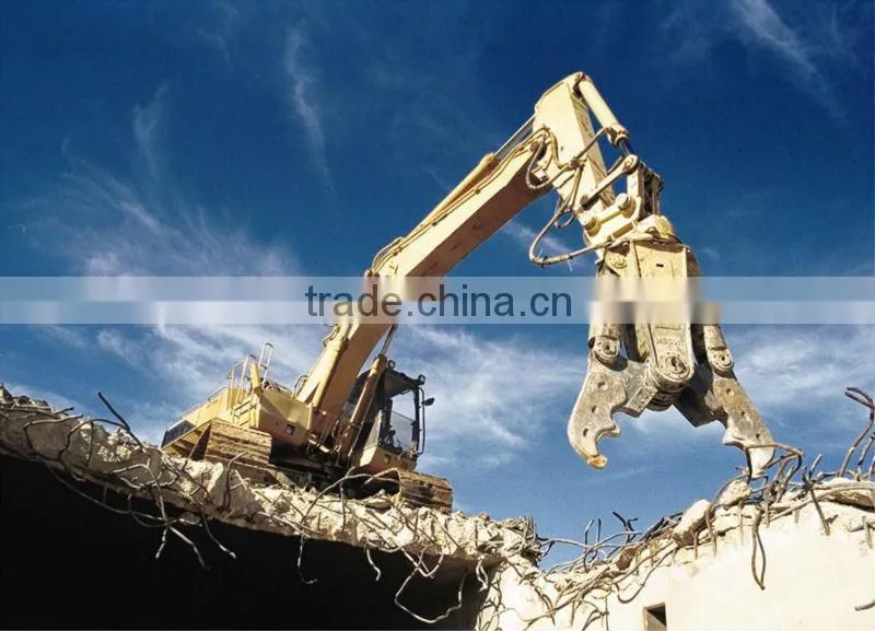 Excavator steel cutting shear, pulverizer, crusher