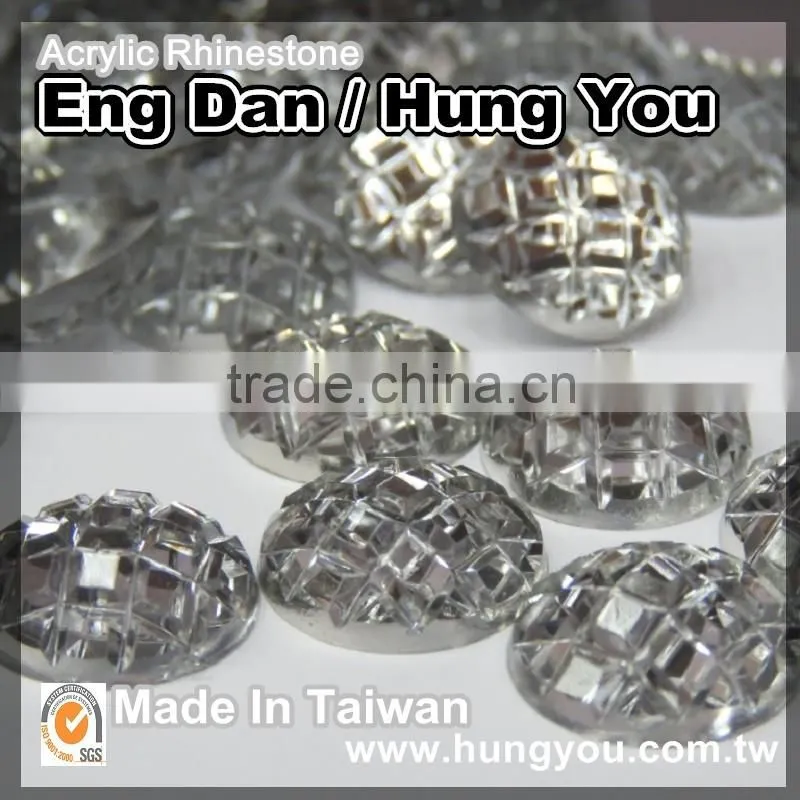 2 Holes Point Back Taiwan Garment Accessories Rhinestone Buttons