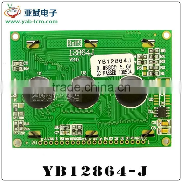 Professional Manufacturer 12864 128*64 LCD Display Module Outline Dimension:75.0*54.7*12.5mm
