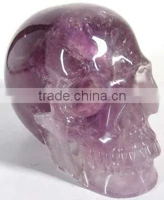 Natural Artistic Amethyst Skull