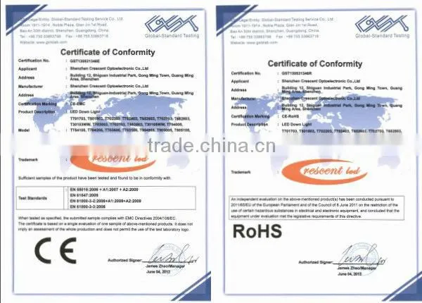 3w 5w led downlight cob 70mm cut out with CE & RoHs