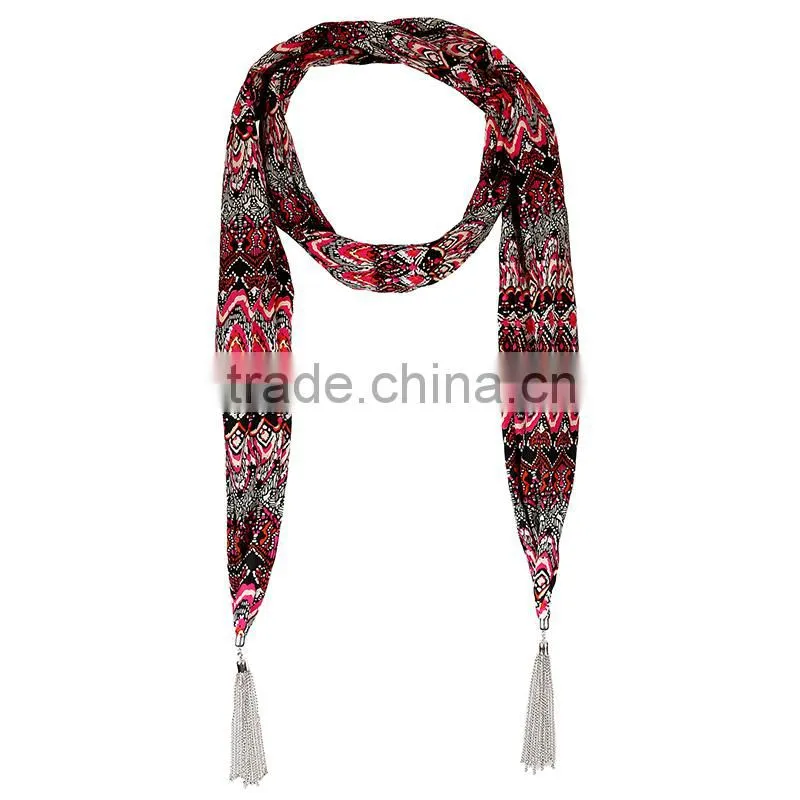 Fashion Women lady retro Bohemian soft frayed scarf
