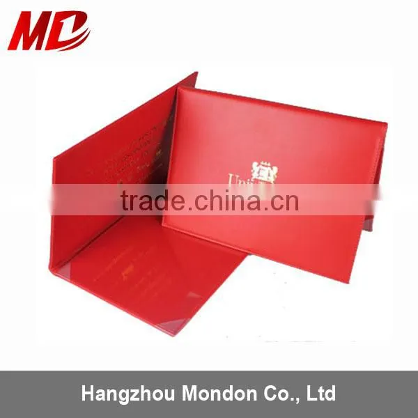 Custom Diploma Certificate Cover with Stamping logo-Tent Style