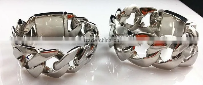 B477s 316l stainless steel big biker chains bracelets