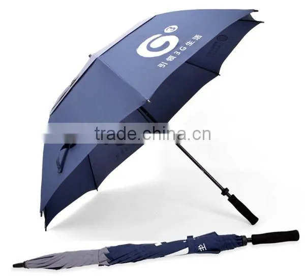 Manual Open 2 Layer Golf Umbrella for Promotion