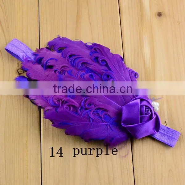 ostric wholesale feather headbands,pink feather headband