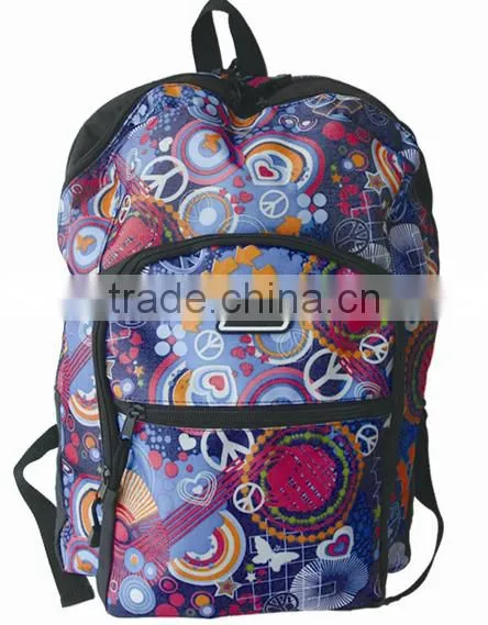 Fashion cool printing packback waterproof lesiure shopping backpack