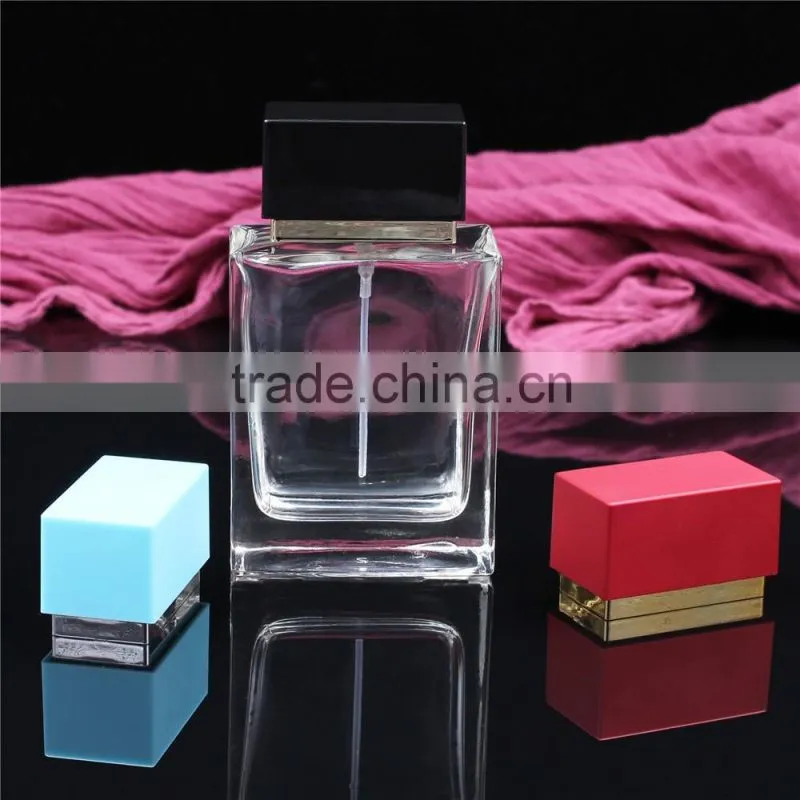 simple style wholesale square glass perfume spray bottle