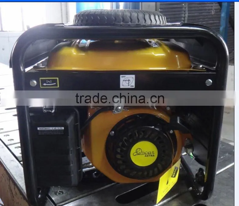 New Type ENGINE168F2.5kw Press type electric start-up Gasoline Generator with wheel