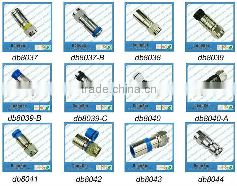 CATV RF 75ohm PAL male to female nipple connector coaxial adapter
