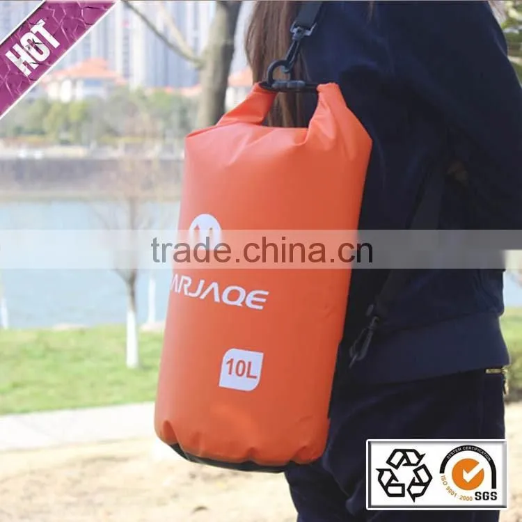 Hot selling custom logo outdoor camping hiking dry bag with shoulder strap