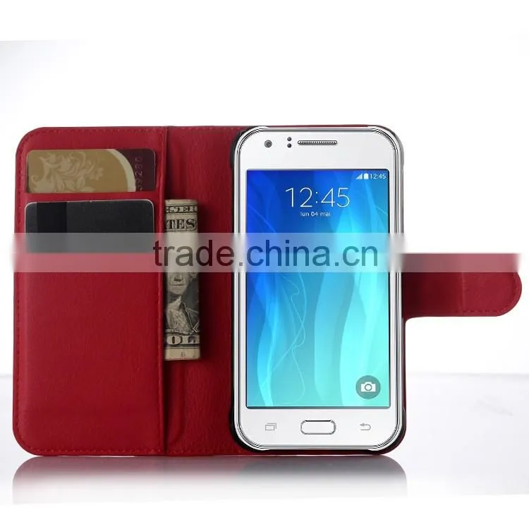 High Quality Leather Holster Card Wallet Folio Stand Flip Case Cover for Samsung GALAXY J1 ACE
