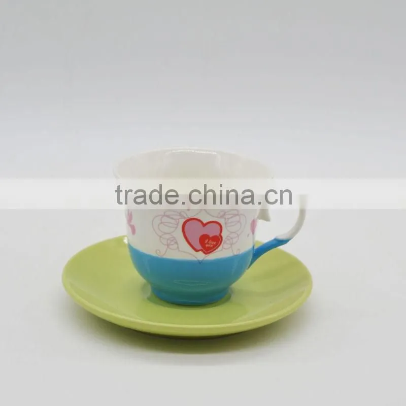 Ceramic mug and saucer tea cup coffee cup for homeuse