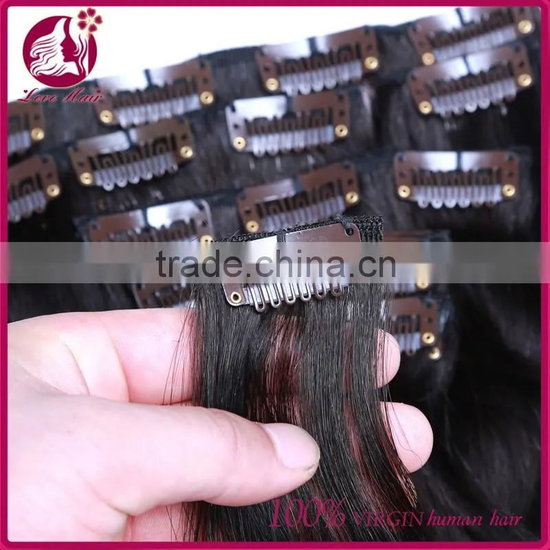 7A Virgin Clip In Human Hair Extensions 100g Clip In Wavy Hair Extensions Brazilian Body Wave Clip In Hair Extensions 100g