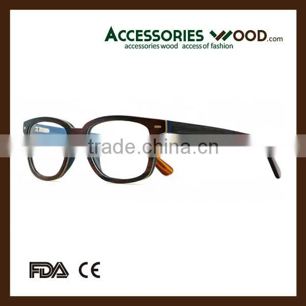 2016 hotsale ebony wood layered reading glasses with Mitin