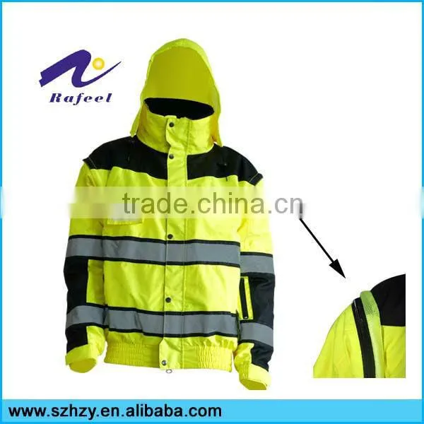High Visibility Reflective Waterproof jacket with reflective band
